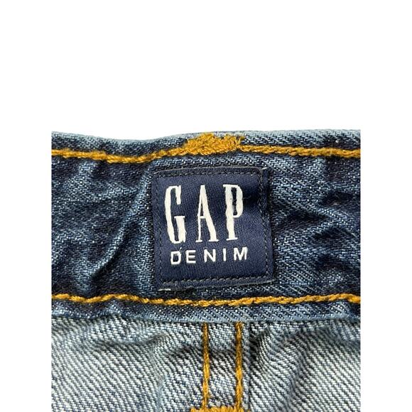 Gap Denim Women's Size 32 Maxi Long Raw Hem Dark Wash Skirt - Picture 5 of 16
